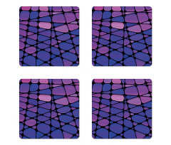 Stained Graphic Drops Coaster Set Of Four
