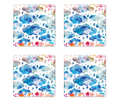Clouds Raindrops Coaster Set Of Four
