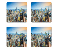 Aerial View New York City Coaster Set Of Four