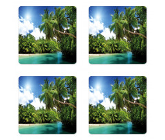 Mahe Island Lake Palms Coaster Set Of Four