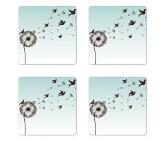 Dandelion Doves Bloom Coaster Set Of Four