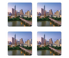 Autin Texas City Bridge Coaster Set Of Four