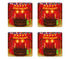 Chocolate Cake Coaster Set Of Four