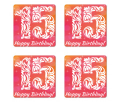 Teen Birthday Design Coaster Set Of Four