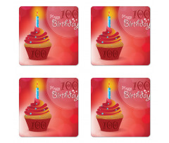 100 Old Cupcake Coaster Set Of Four