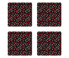 Snow Like Polka Dots Coaster Set Of Four