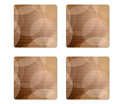 Overlapping Circles Dots Coaster Set Of Four