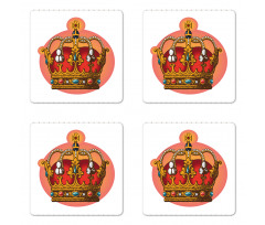 Baroque Crown Coronet Coaster Set Of Four