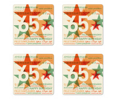 Birthday Languages Coaster Set Of Four