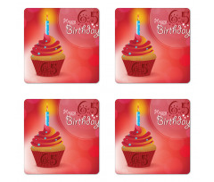 Birthday Cupcake Coaster Set Of Four