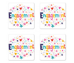 Engagement Party Coaster Set Of Four