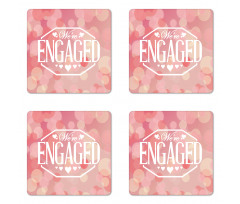 Engagement Card Coaster Set Of Four