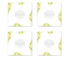 Roses and Leaves Coaster Set Of Four