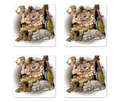 Norway Scandinavian Royal Coaster Set Of Four