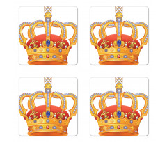 Majestic Royal Sign Crown Coaster Set Of Four