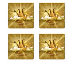 Fairytale Crown and Clouds Coaster Set Of Four