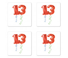 Red Balloons 13 Coaster Set Of Four