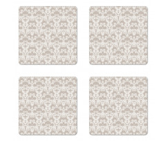 Damask Nature Coaster Set Of Four