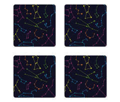 Colorful Galactic Coaster Set Of Four