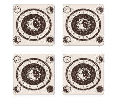 Zodiac Sun Moon Coaster Set Of Four