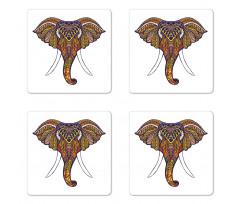 Tribal Colored Coaster Set Of Four