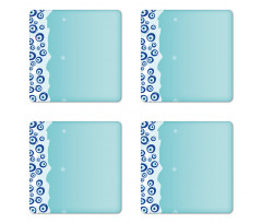 Vertical Shape Border Coaster Set Of Four