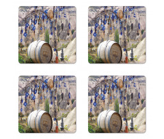 Tree Anatolian Culture Coaster Set Of Four