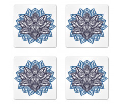 Boho Lotus Flower Coaster Set Of Four