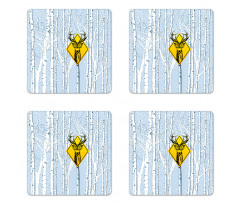 Attention Deer Coaster Set Of Four