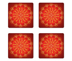 Ornate Art Coaster Set Of Four