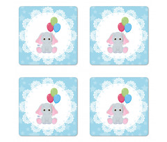 Balloons Stars Coaster Set Of Four