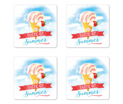 Summer Taste Coaster Set Of Four