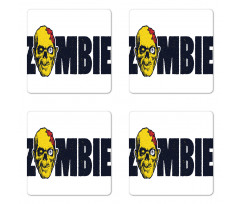 Dead Human Face Coaster Set Of Four