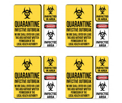 Danger Quarantine Coaster Set Of Four