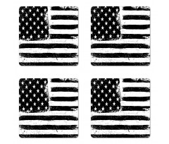 Black and White Flag Coaster Set Of Four