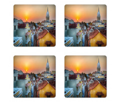 Rooftops Old City Coast Coaster Set Of Four