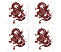 Japanese Noble Monster Coaster Set Of Four