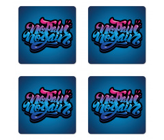 No Pain No Gain Words Coaster Set Of Four