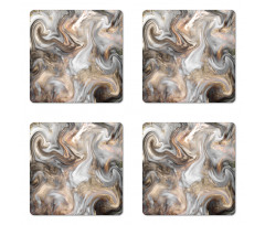 Retro Paintbrush Colors Coaster Set Of Four