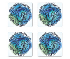 Portrait King of Forest Coaster Set Of Four