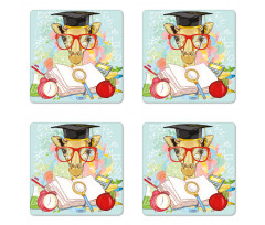 Geek Giraffe Coaster Set Of Four