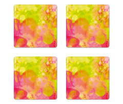 Spring Yard Watercolors Coaster Set Of Four