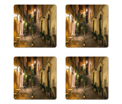 Old Cafe in Rome City Coaster Set Of Four