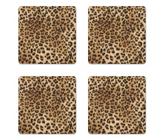 Wild Animal Skin Coaster Set Of Four