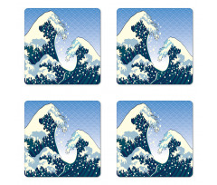 Ocean Wind Art Coaster Set Of Four