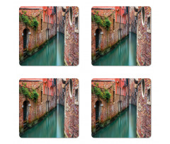 Scenic Canal Buildings Coaster Set Of Four