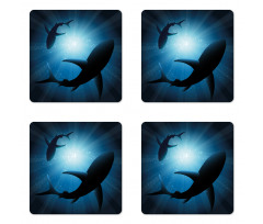 Fish Silhouettes Swimming Coaster Set Of Four