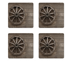 Old Carriage Coaster Set Of Four