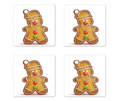 Cartoon Santa Coaster Set Of Four