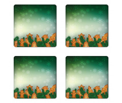 Xmas Cookies Coaster Set Of Four